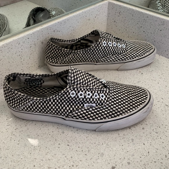 Rare Euc Vans Mini Checkered Black 